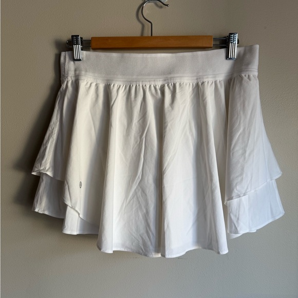 White Lululemon Court Rival High-Rise‎ Tennis Skirt size 10 - Picture 4 of 7